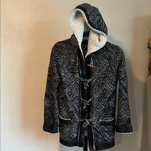 Coco + Carmen S/M Black and Cream Women's Cardigan